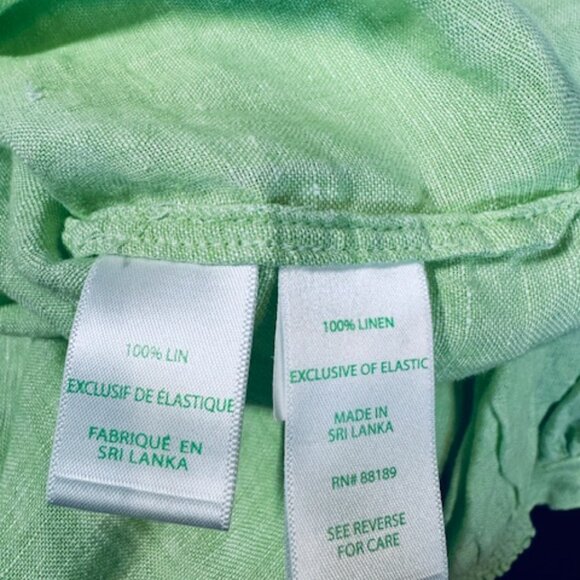 Lilly Pulitzer Maleigh Linen Top Jade Lime Resort Elbow Sleeve Size 8 NWT - Picture 6 of 9